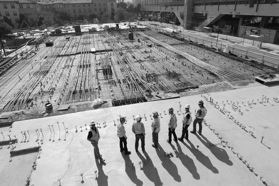 Equipo en la obra
